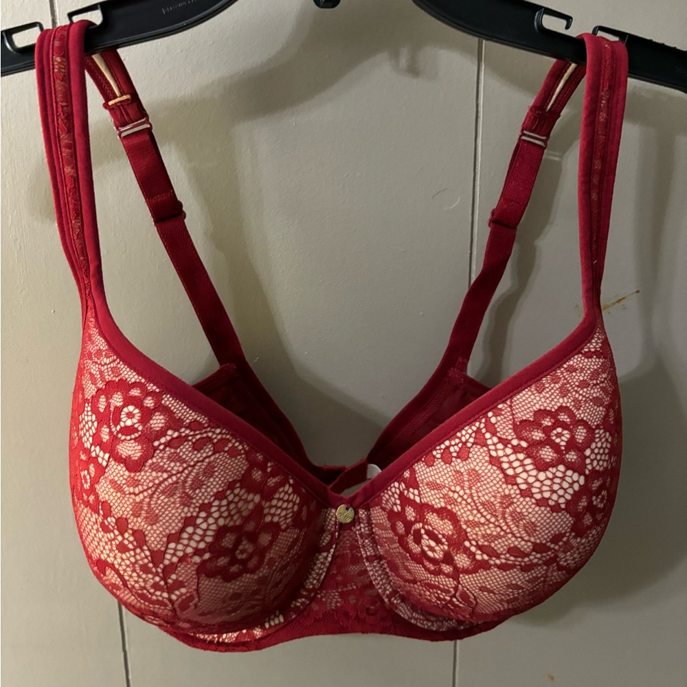 Essential Bodywear Red lace Abbie 34F